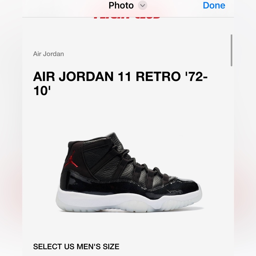 AIR JORDAN 11 RETRO ‘72-10’ SIZE 10.5